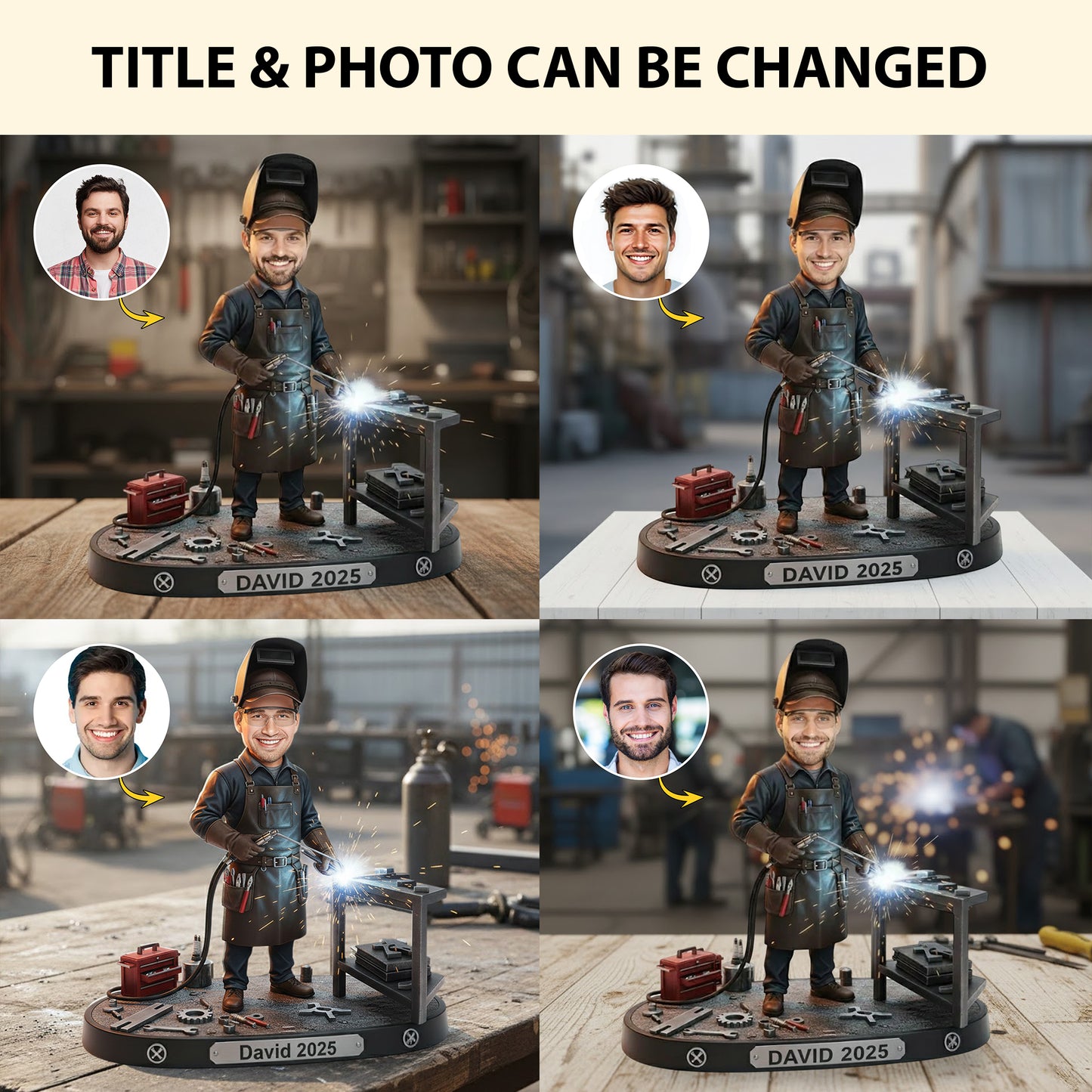 Master of the Trade – Personalized Welding Photo Acrylic Plaque