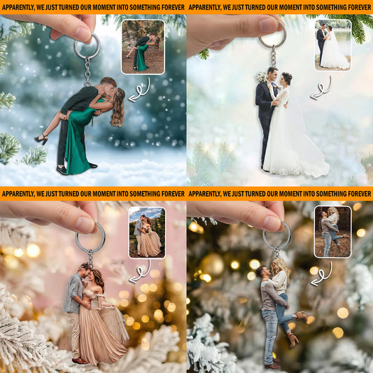 Personalized Custom Photo Couple Keychain