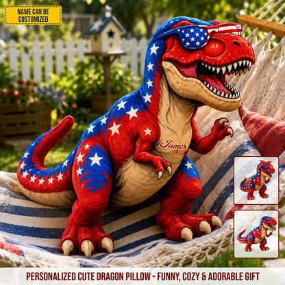 Personalized T-Rex Custom Shaped Pillow