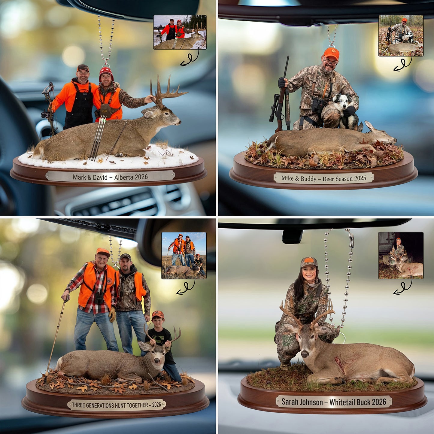 Trophy Moments - Custom Photo Hunting Car Ornament