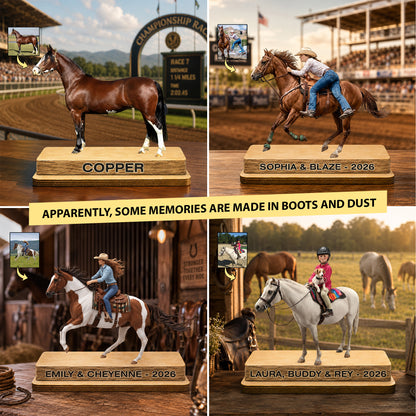 Forever Galloping – Personalized Horse Wood Plaque