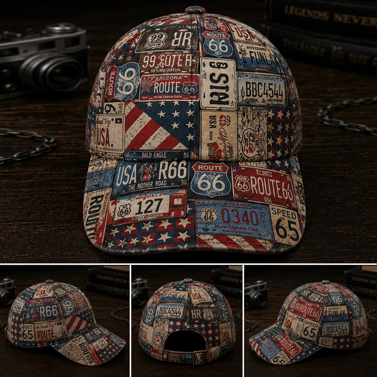 Vintage Route 66 Classic Cap