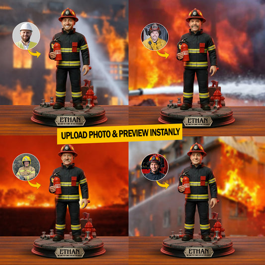Firefighter Valor – Personalized Photo Acrylic Plaque