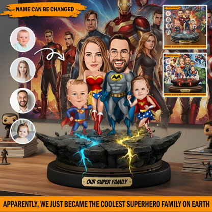 Our Super Family – Personalized Funny Family Acrylic Plaque