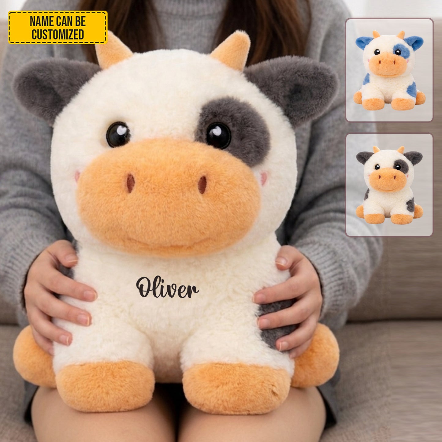 Personalized Cute Cow Custom Shaped Pillow