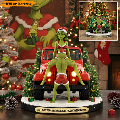 Naughty Green Christmas – Funny Couple Acrylic Plaque