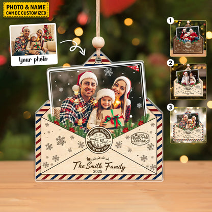 Personalized Family Photo Ornament - Christmas Ornament Decor