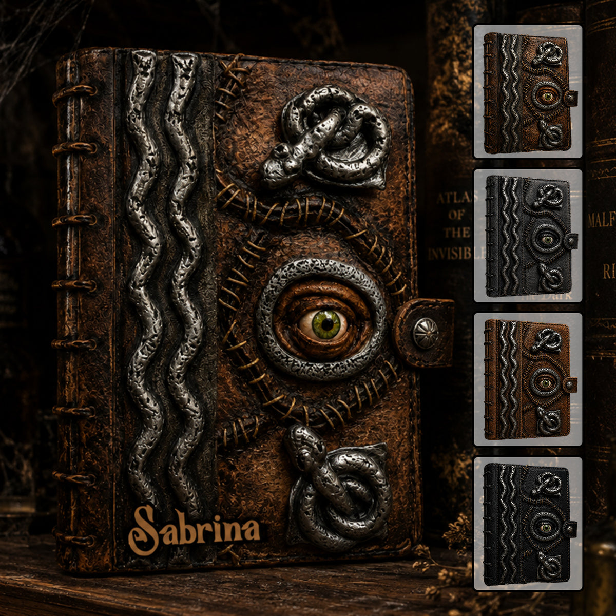 Personalized Hocus Pocus Magic Witch Leather Journal