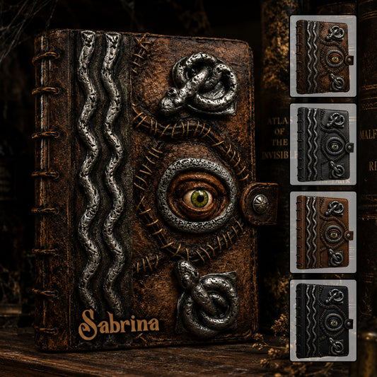 Personalized Hocus Pocus Magic Witch Leather Journal