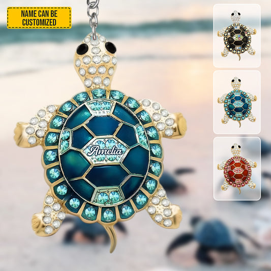 Sparkle Turtle - Personalized Acrylic Keychain