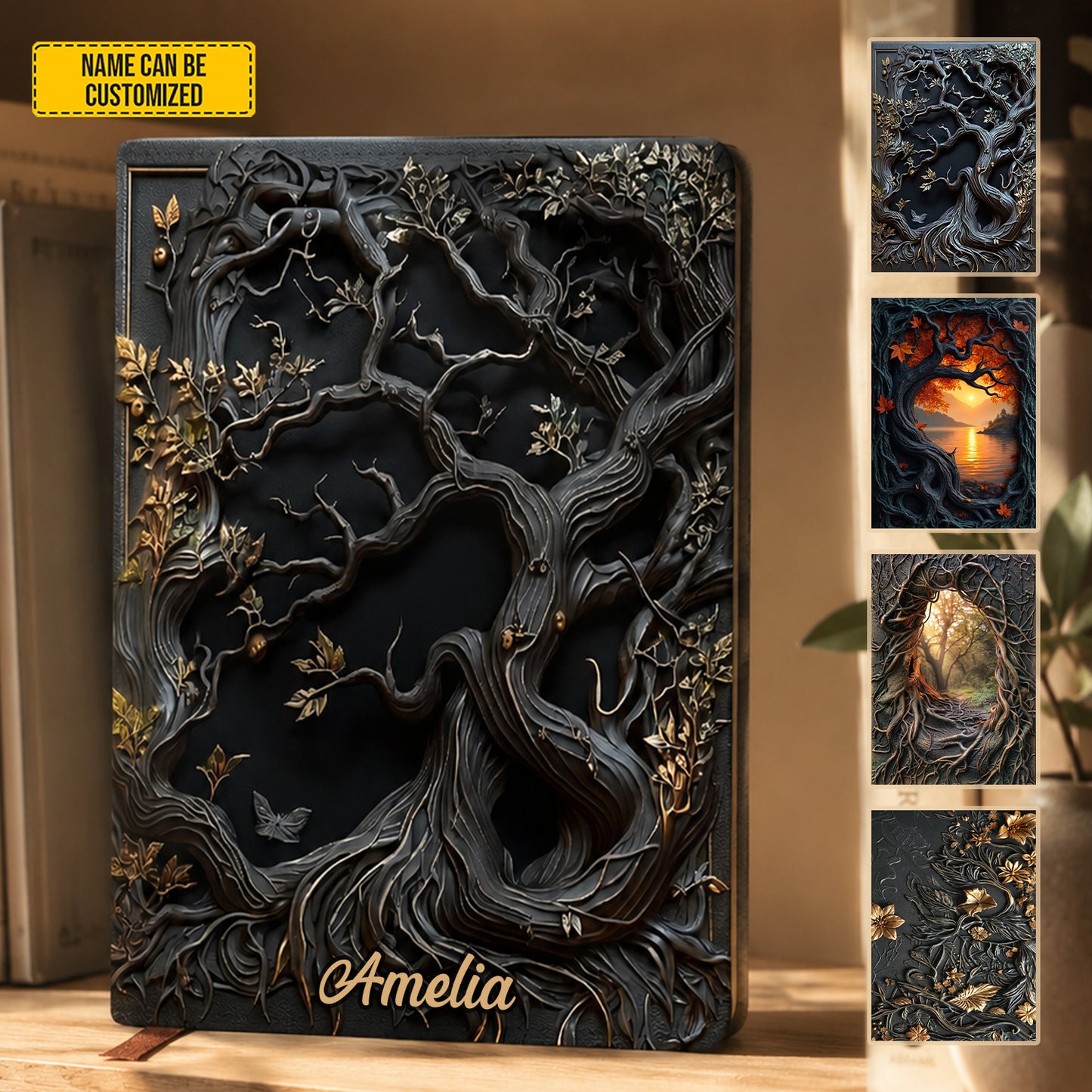 Personalized Magical Tree of Life Leather Journal