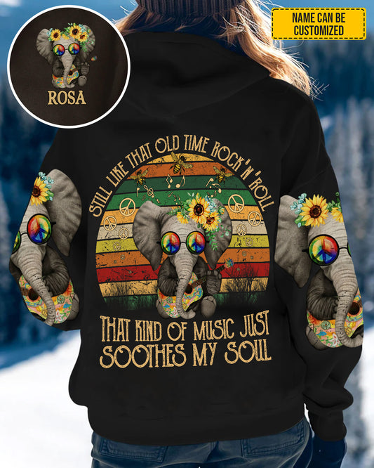 Hippie Music Retro - Personalized Hippie All Over Print Shirt