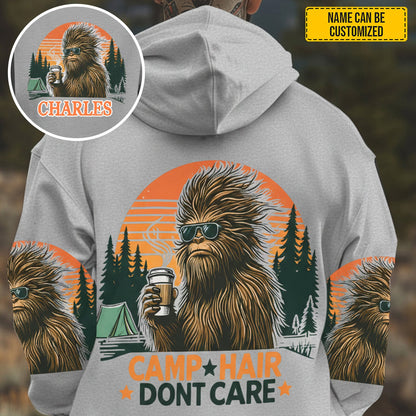 Camp Hair, Don’t Care – Personalized Bigfoot All Over Print Shirt