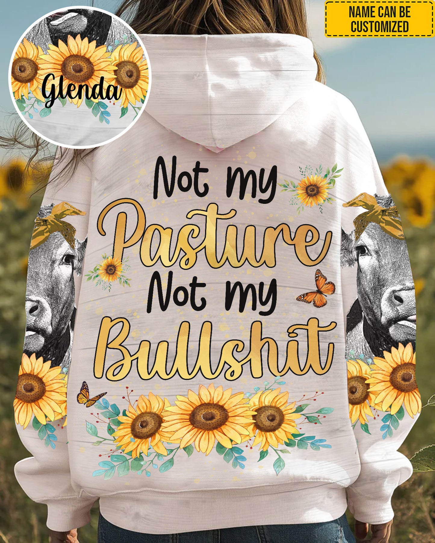 Not My Pasture - Personalized Cow All Over Print Shirt