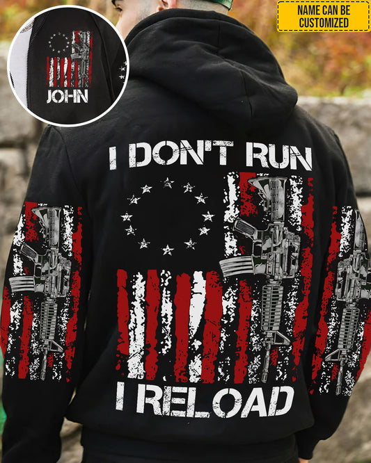"I DON’T RUN I RELOAD" Personalized Hunting All Over Print Shirt