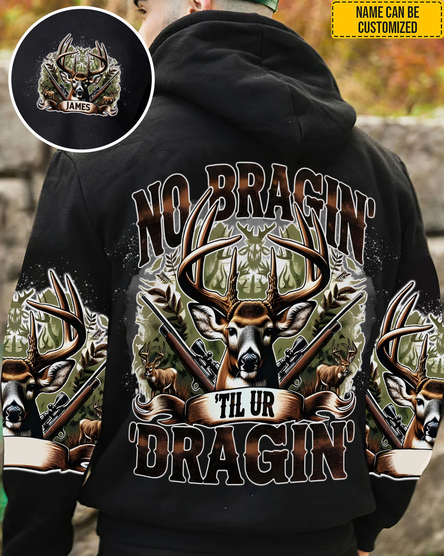 Personalized Deer Hunting All Over Print Shirt