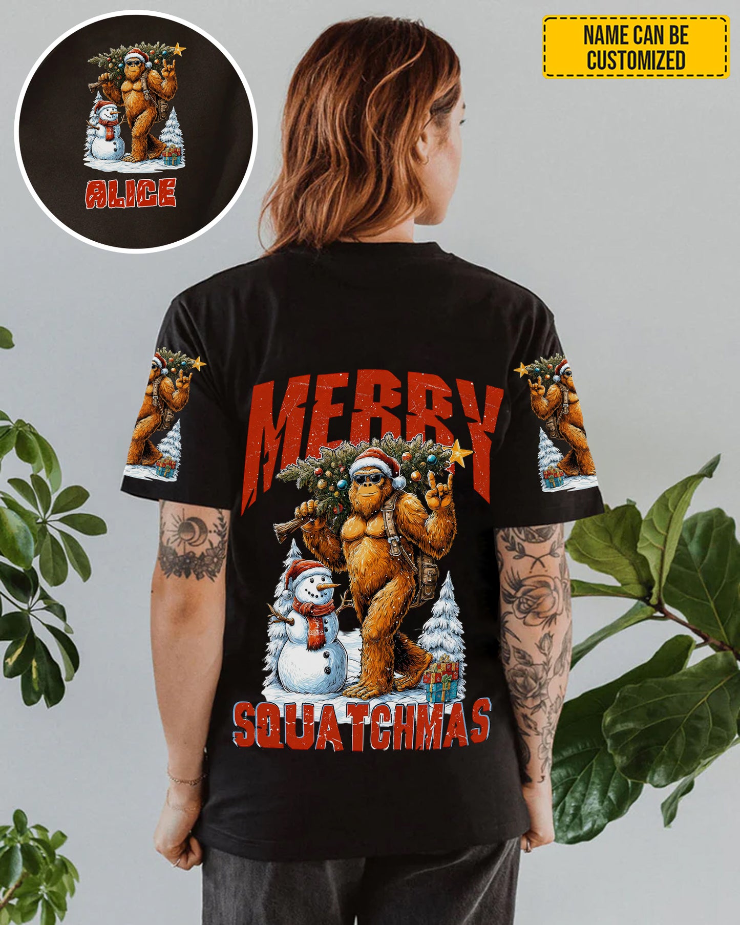 Merry Squatchmas – Personalized Sasquatch All Over Print Shirt
