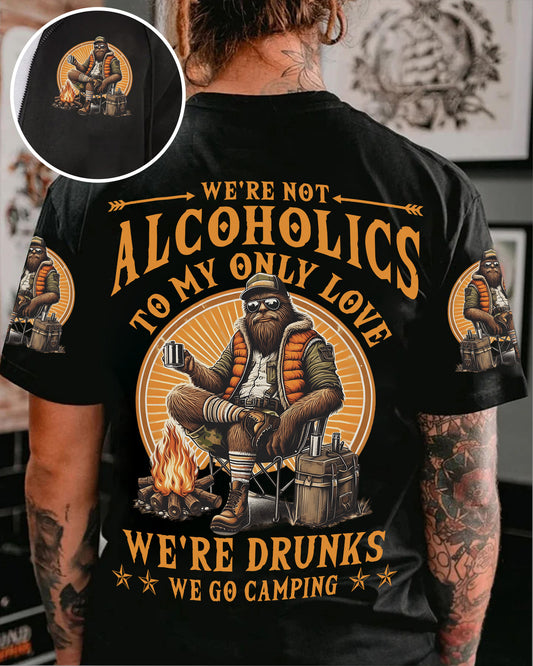 Not Alcoholics, Just Campers – Personalized Bigfoot All Over Print Shirt
