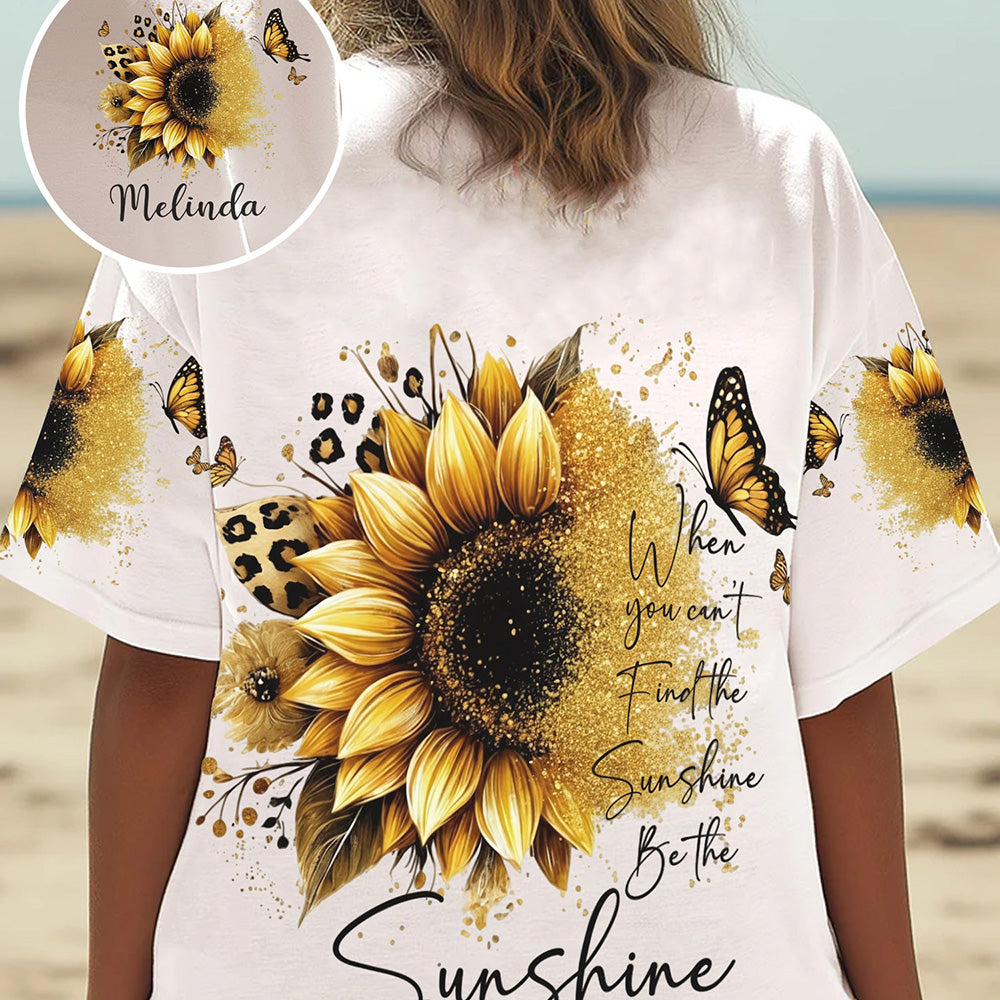Sunflower Inspirational - Personalized Sunflower All Over Print Shirt