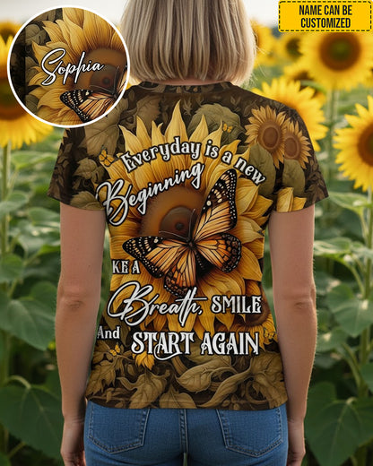 Beautiful Sunflower - Personalized All Over Print Shirt