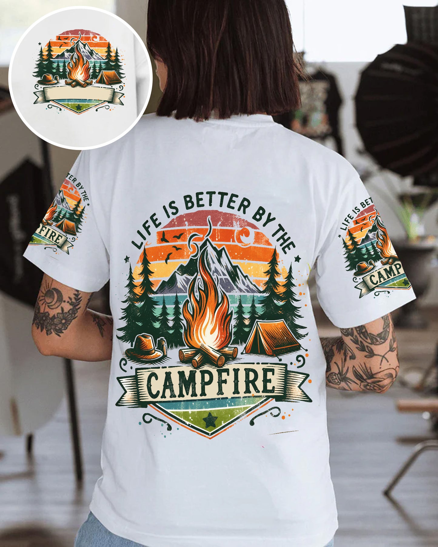 Personalized Life Is Better By The Campfire All Over Print Shirt