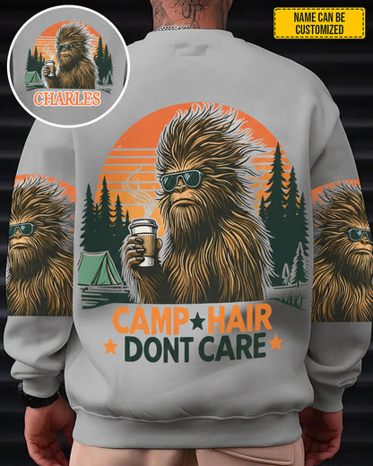 Camp Hair, Don’t Care – Personalized Bigfoot All Over Print Shirt