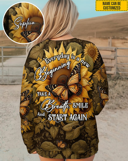 Beautiful Sunflower - Personalized All Over Print Shirt