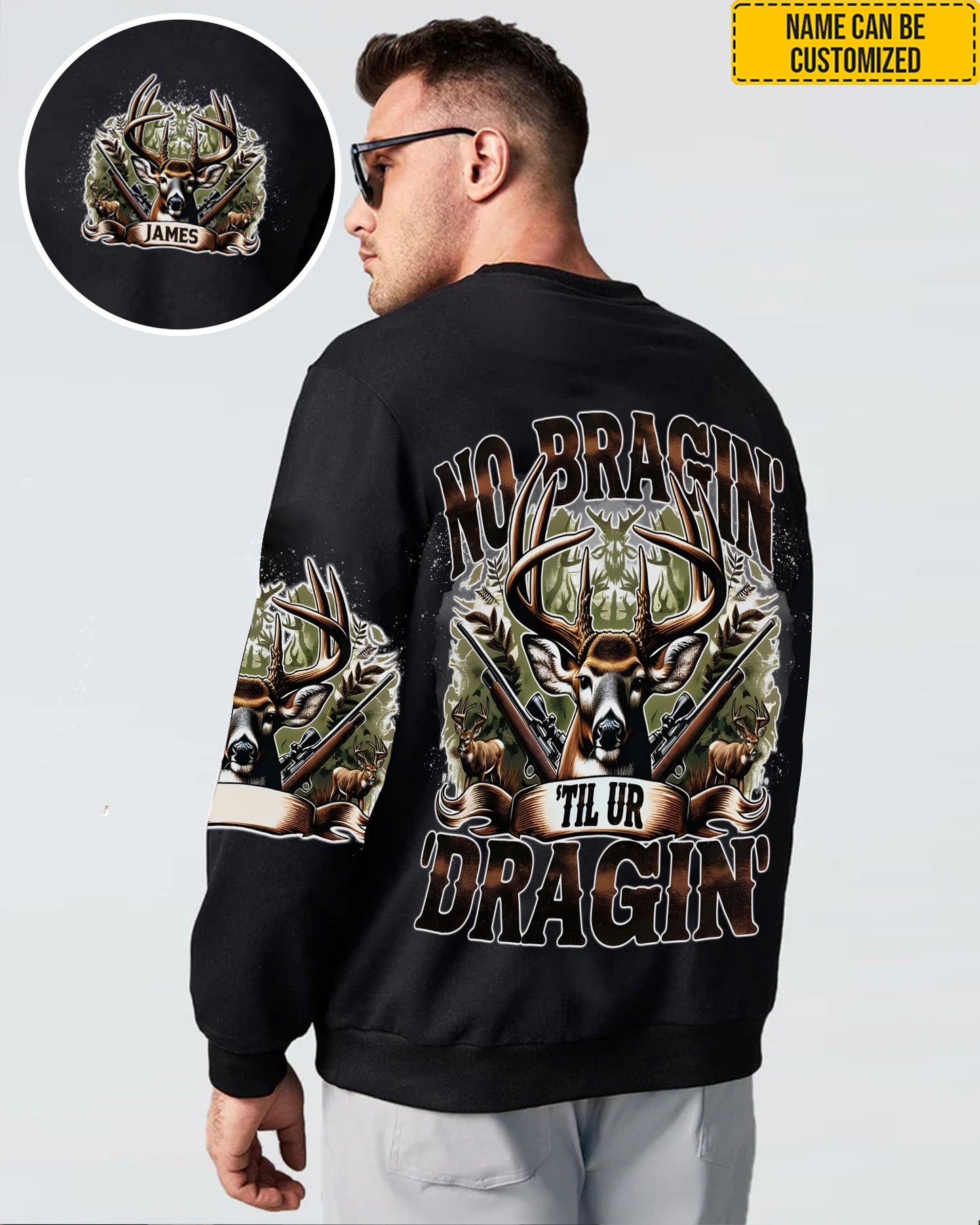 Personalized Deer Hunting All Over Print Shirt