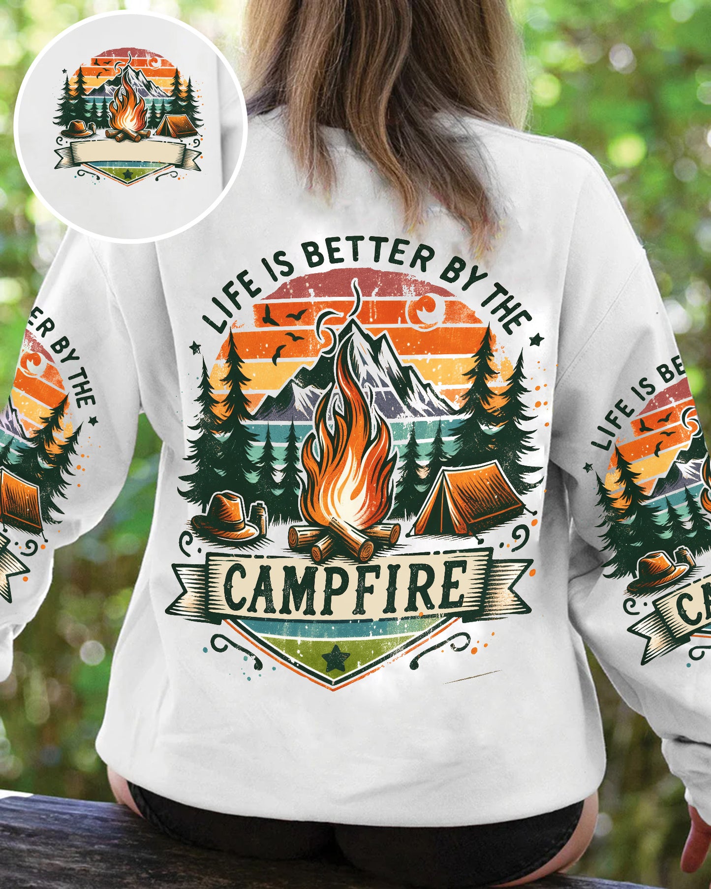 Personalized Life Is Better By The Campfire All Over Print Shirt