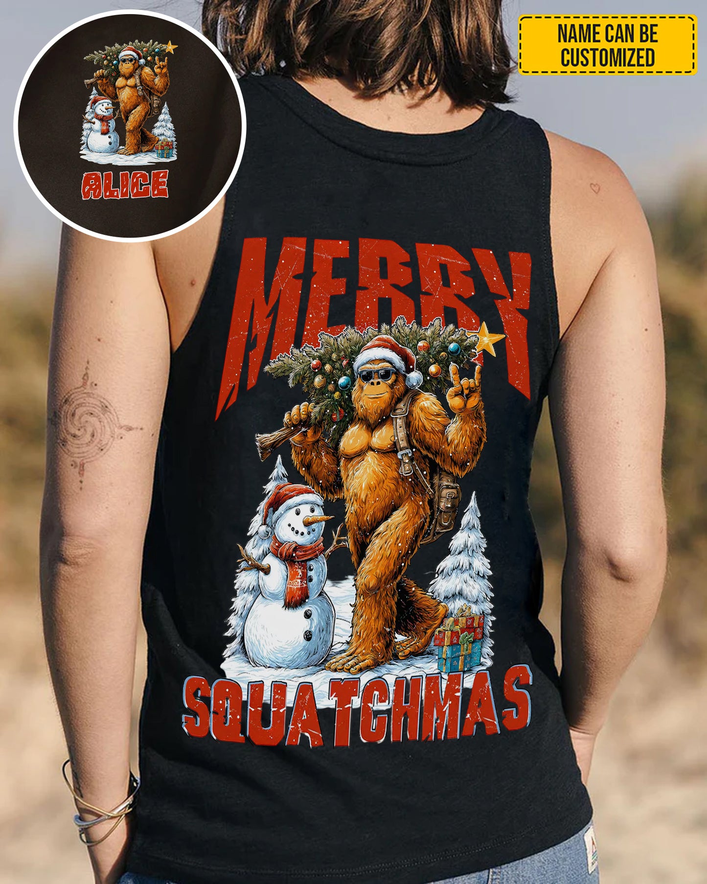 Merry Squatchmas – Personalized Sasquatch All Over Print Shirt