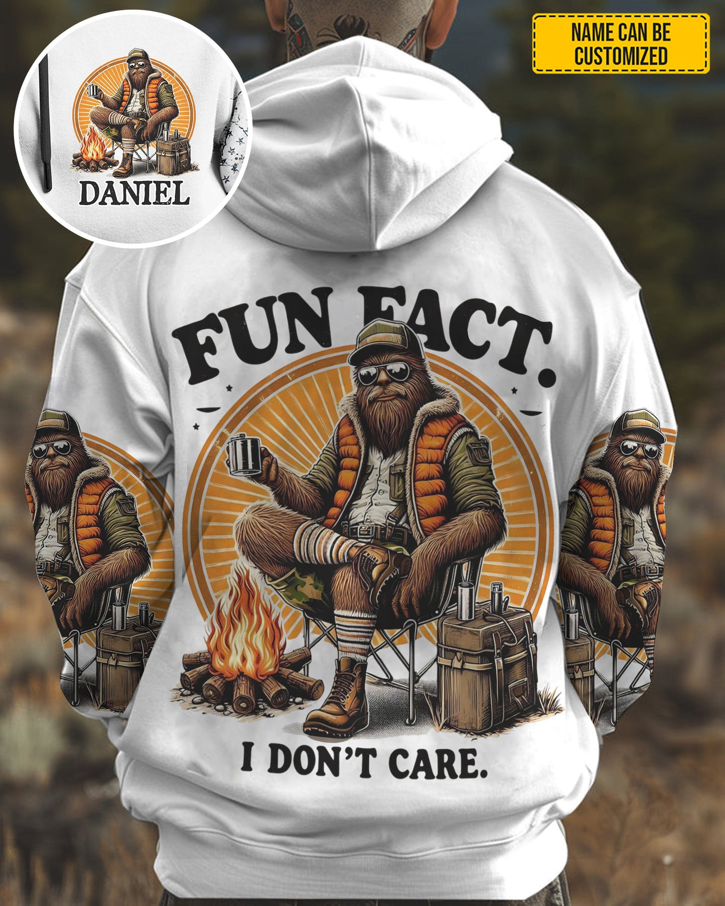 Fun Fact I Don't Care – Personalized Bigfoot All Over Print Shirt