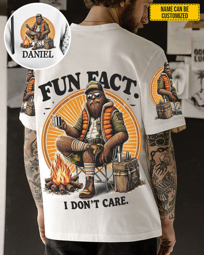 Fun Fact I Don't Care – Personalized Bigfoot All Over Print Shirt