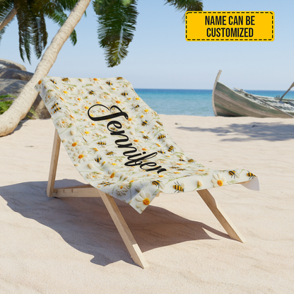 Bee & Daisy  - Personalized Quick-dry Beach Towel/ Bath Towel