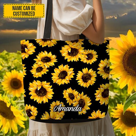Love Sunflowers - Personalized Tote Bag