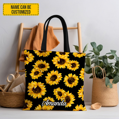 Love Sunflowers - Personalized Tote Bag