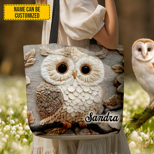 Cute Owl - Personalized Owl Tote Bag