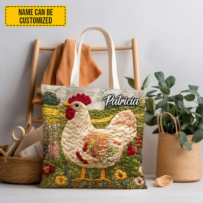 Chicken Farmhouse - Personalized Chicken Tote Bag