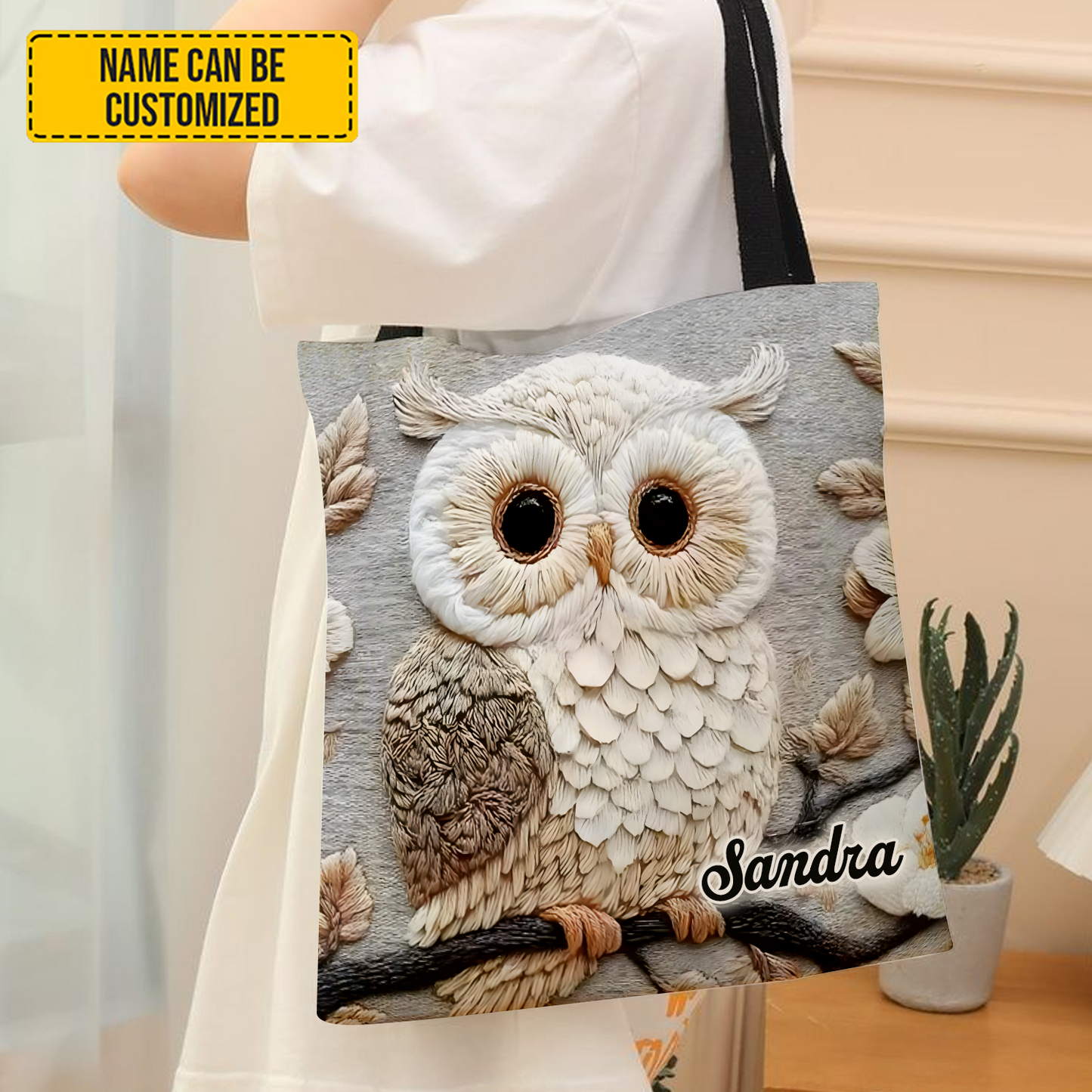 Cute Owl - Personalized Owl Tote Bag