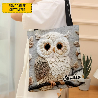 Cute Owl - Personalized Owl Tote Bag