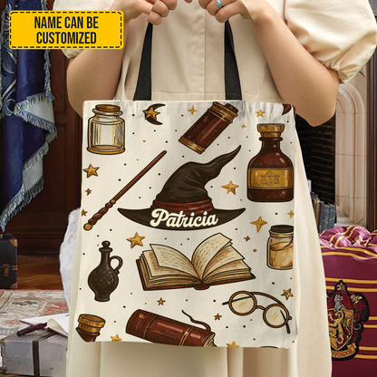 Magical Wizard - Personalized Witch Tote Bag