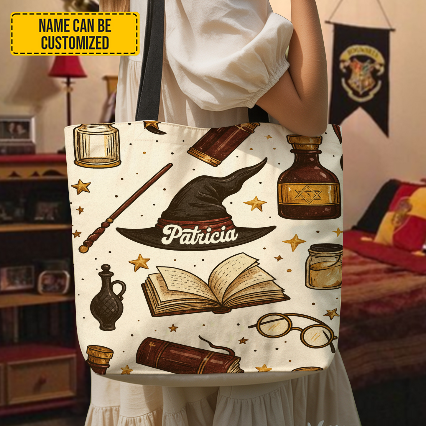 Magical Wizard - Personalized Witch Tote Bag