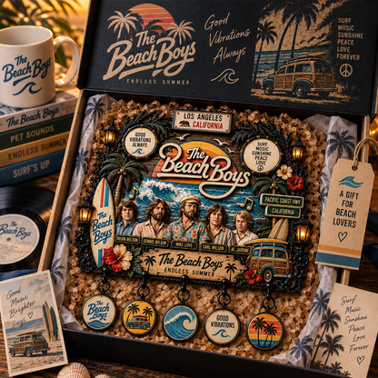 The Beach Boys Endless Summer Wall Key Holder – Good Vibrations California Surf Music Home Decor