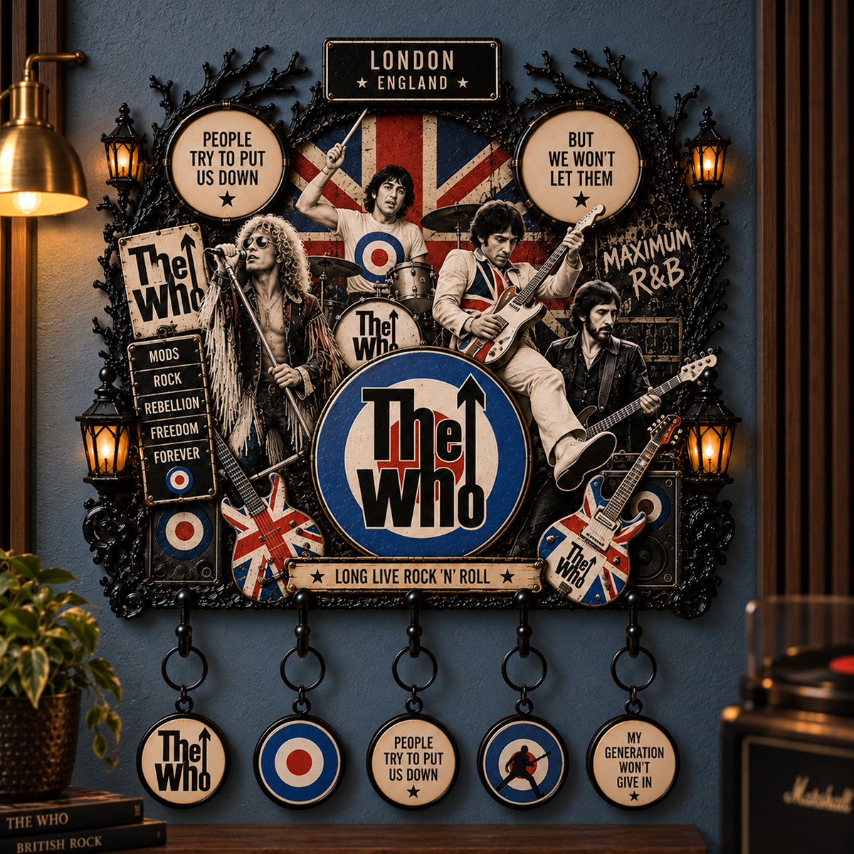 The Who Long Live Rock ’N’ Roll Wall Key Holder – Music Legend Wall Key Rack