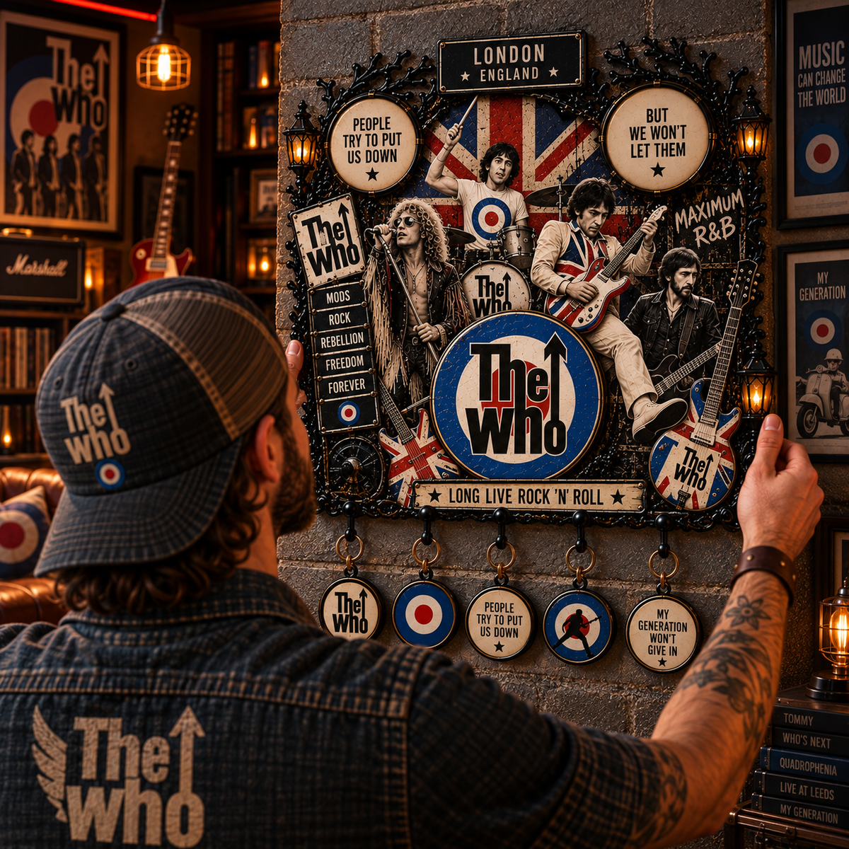 The Who Long Live Rock ’N’ Roll Wall Key Holder – Music Legend Wall Key Rack