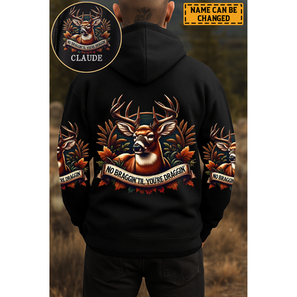 Hunt Hard, Brag Later – Personalized All Over Print Shirt