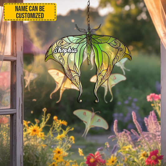 Whispers of the Moon – Personalized Luna Moth Acrylic Window