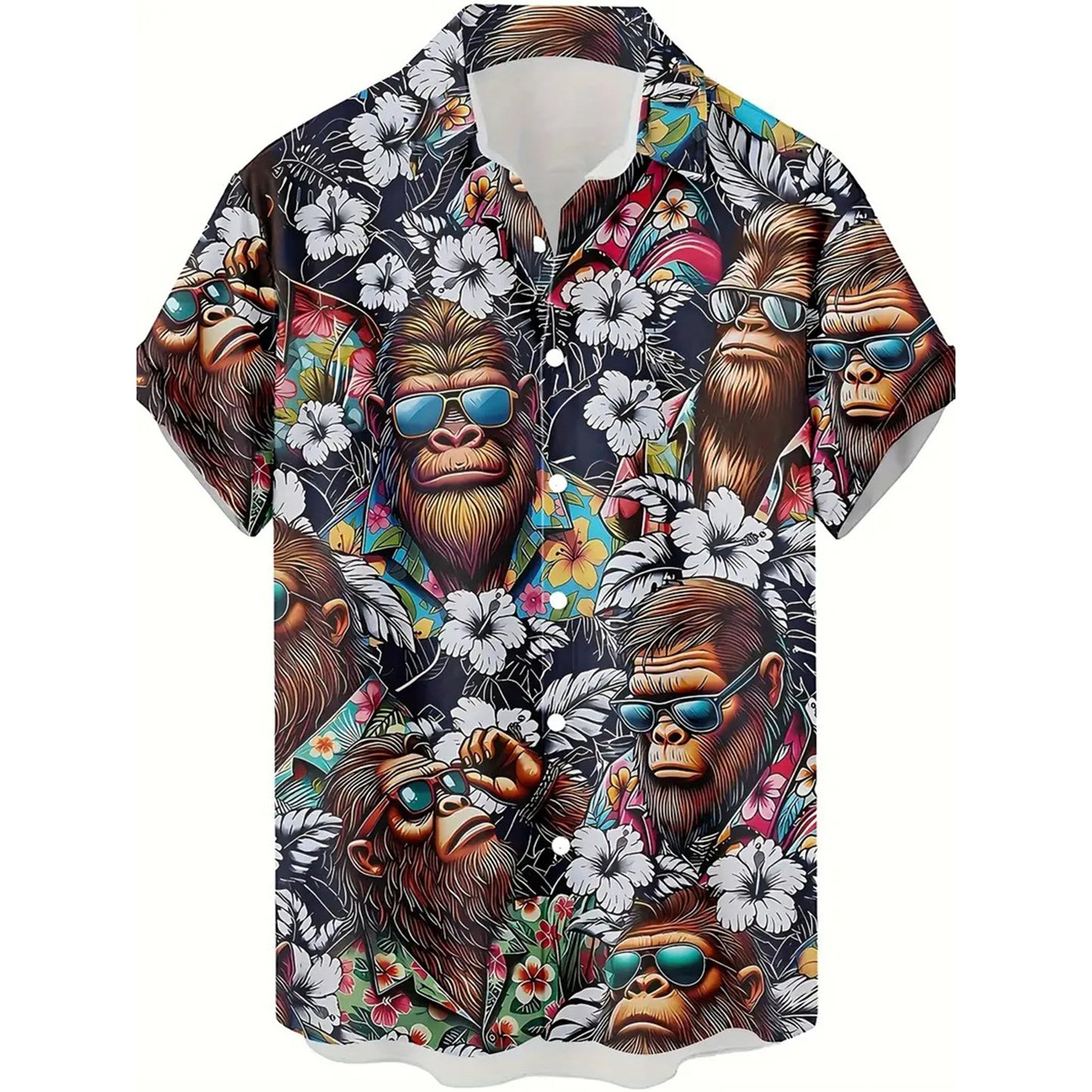 Funny Bigfoot Hawaiian Shirt
