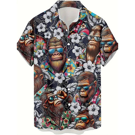 Funny Bigfoot Hawaiian Shirt