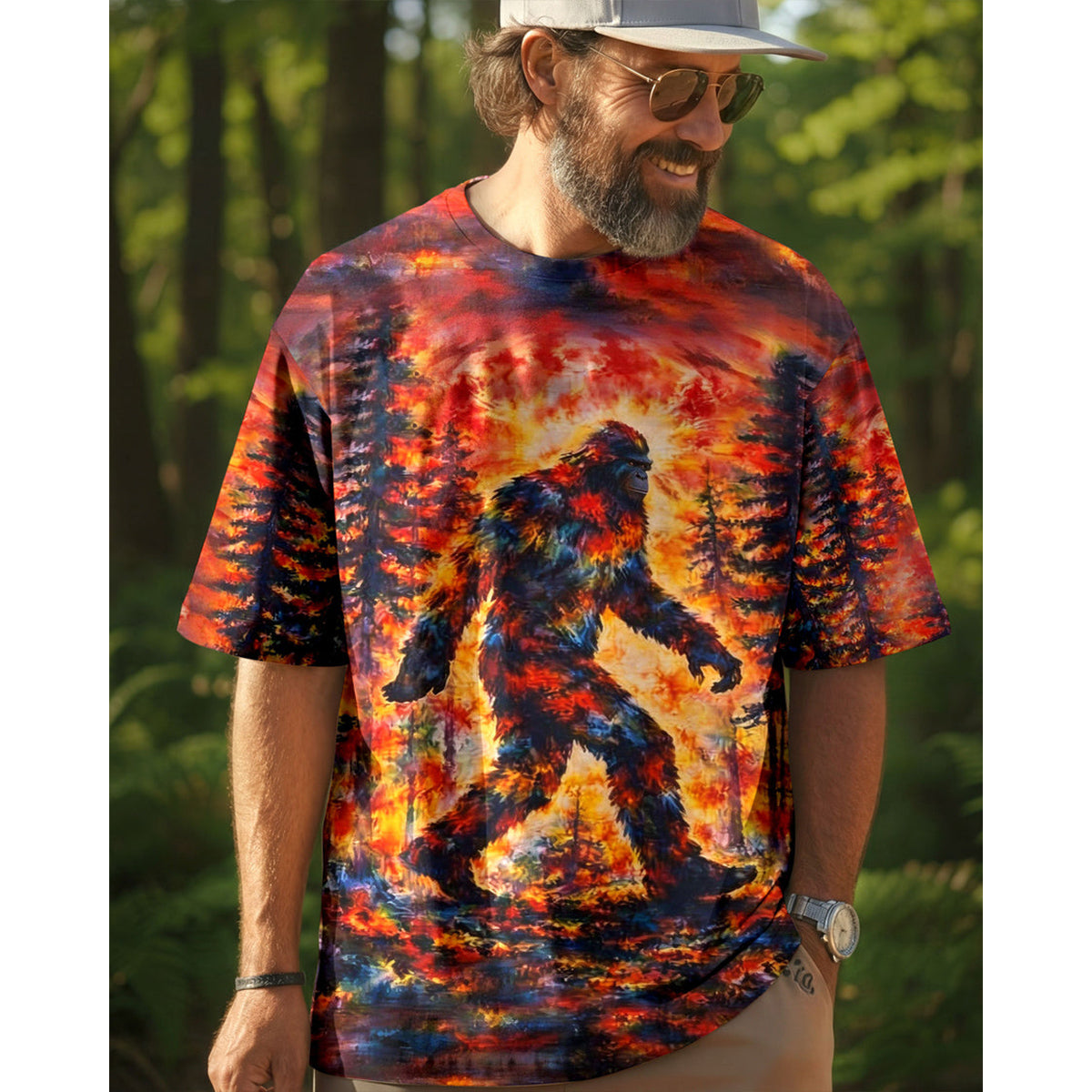THE FOREST WALKER BIGFOOT ALL OVER PRINT SHIRT