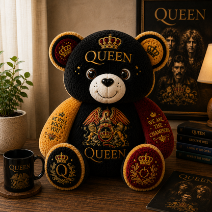 Queen Bear Custom Shaped Pillow – Gift for Classic Music Lover